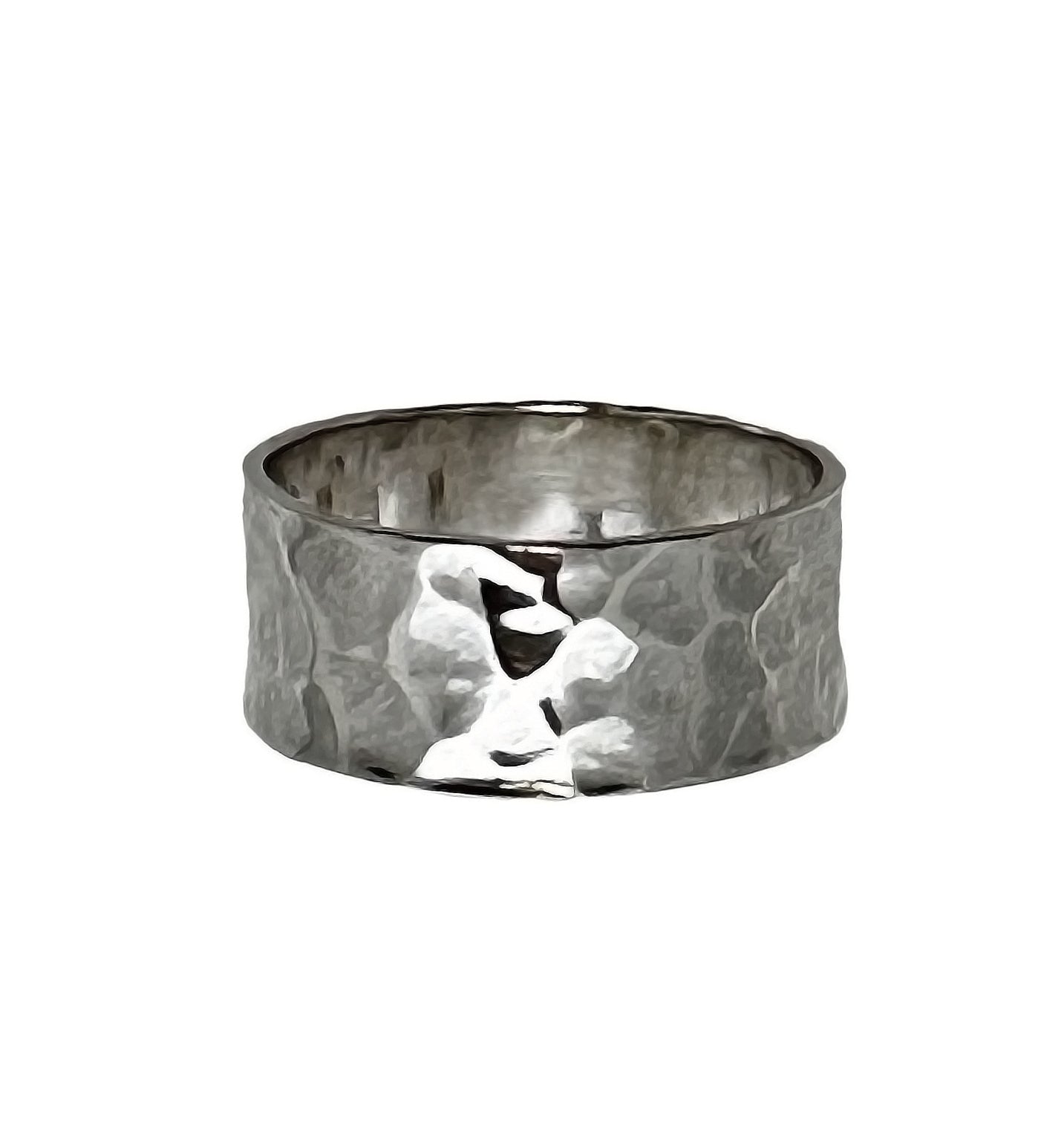 (798C) Hammered Sterling Silver Band