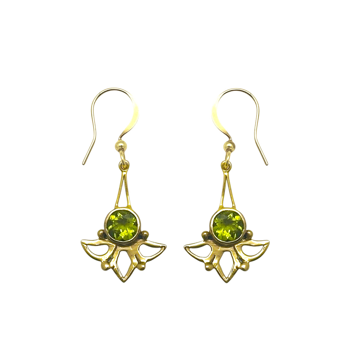 (BR103PE) Peridot Wing Earrings