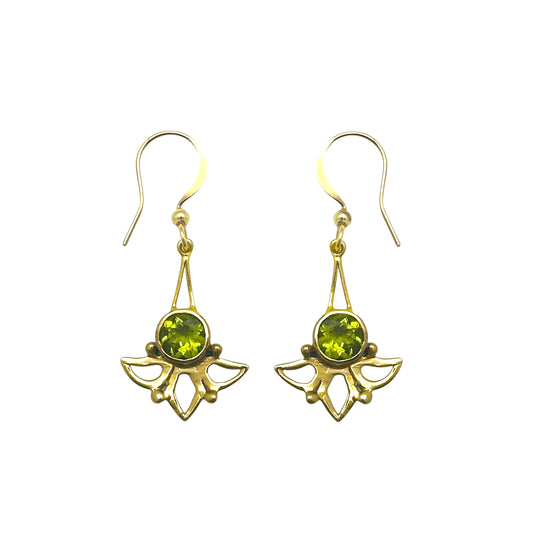 (BR103PE) Peridot Wing Earrings