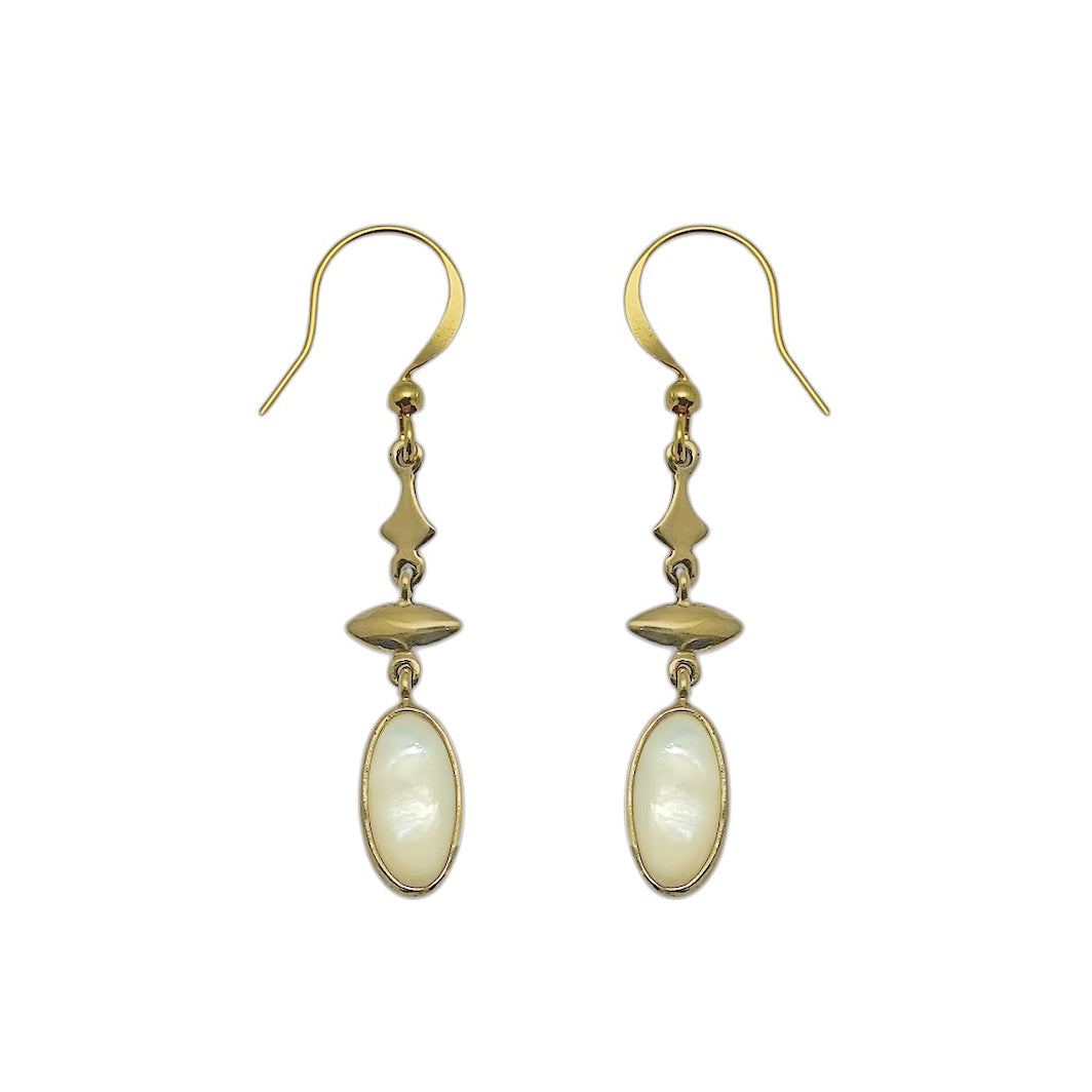 (BR114MOP) Mother-of-Pearl Drop Cascade Earrings