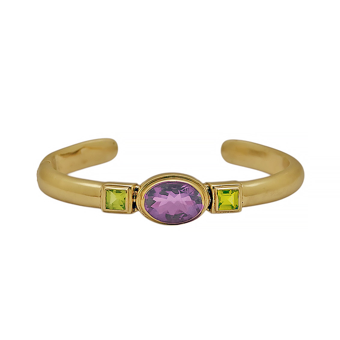 (BR530CAMPE) Amethyst and Peridot Cuff