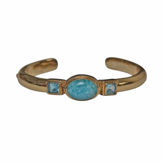 (BR530CLARBT) Larimar and Blue Topaz Cuff