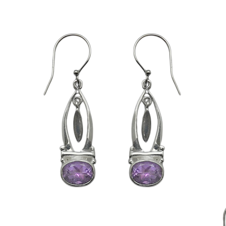 (SP106AM)  Marquise Amethyst Drops