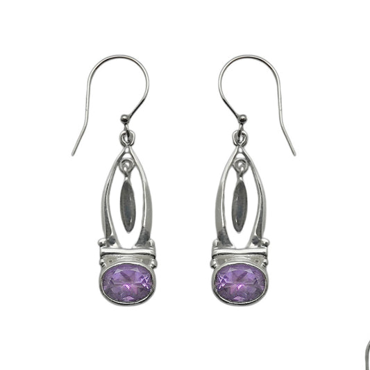 (SP106AM)  Marquise Amethyst Drops