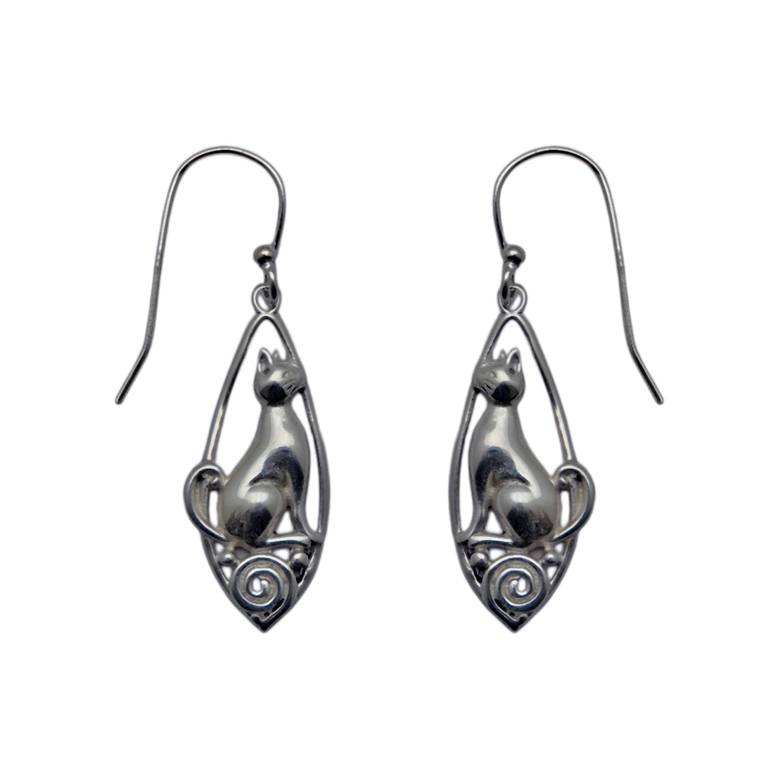 (SP113)  Elegant Cat Silhouette Earrings