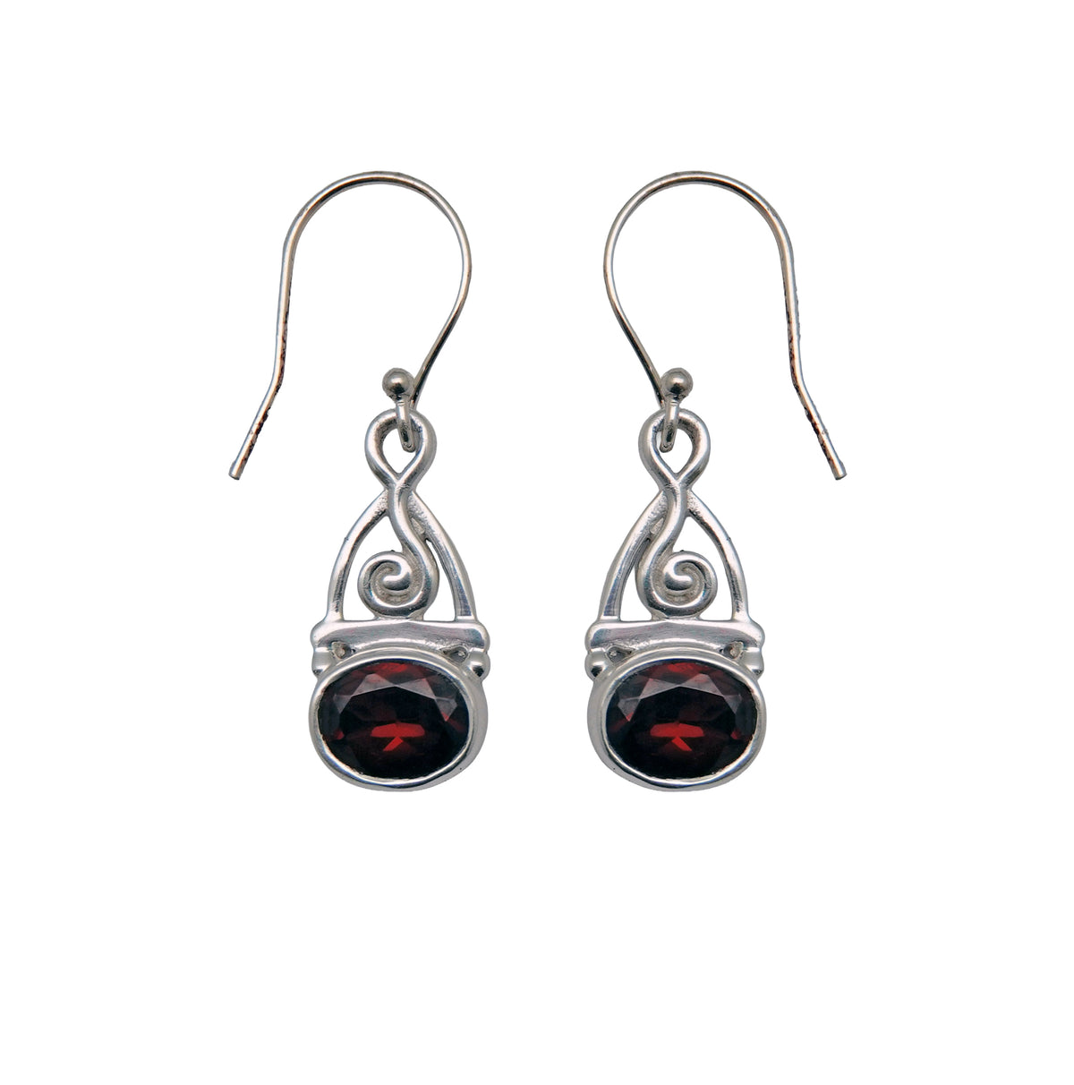 (SP366AGA) Garnet drop earring