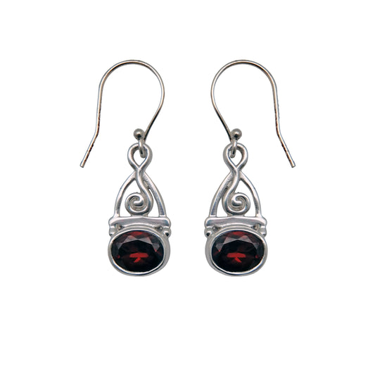 (SP366AGA) Garnet drop earring