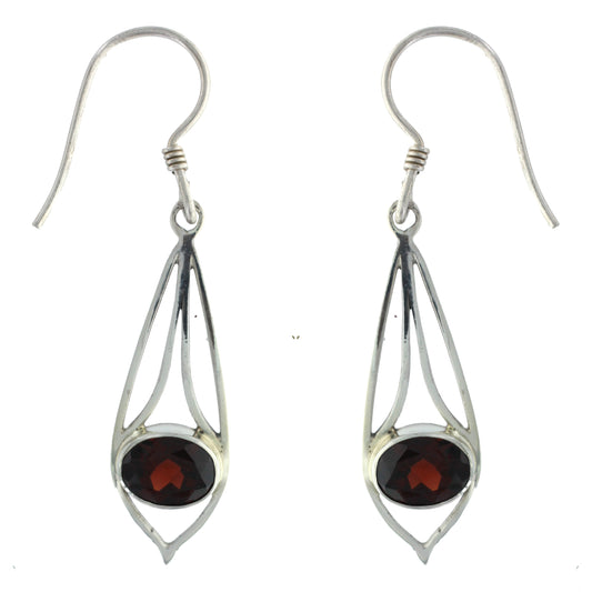 (218VGA) Garnet Earring