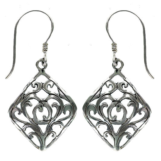 (230W) Diamond Symmetry Silver Earring