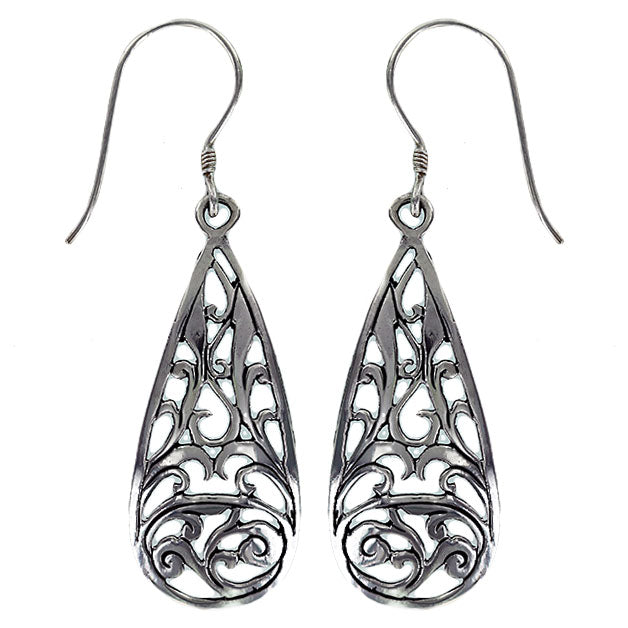 (236W) Silver Drop Earring