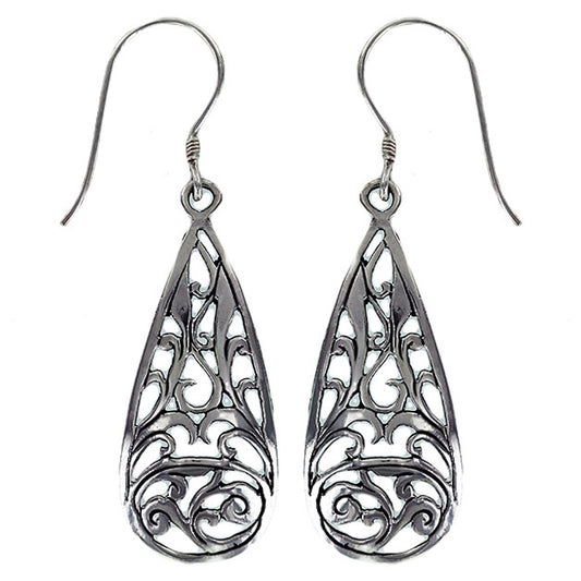 (236W) Silver Drop Earring