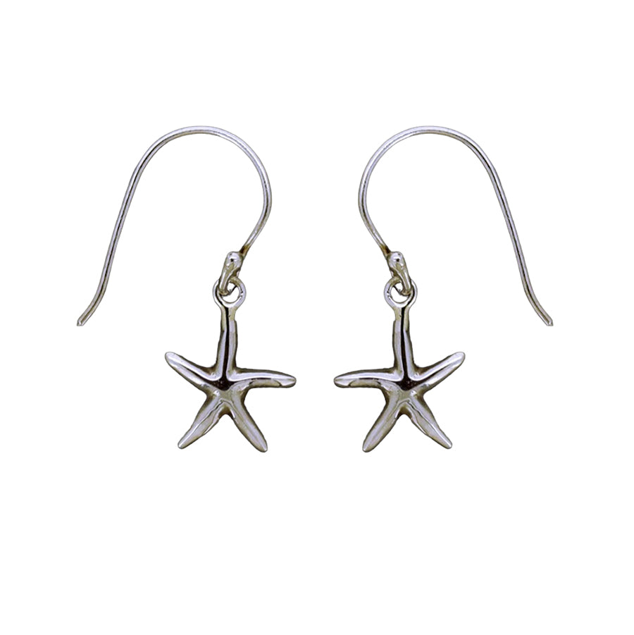 (245S) Starfish Sterling Silver Earrings