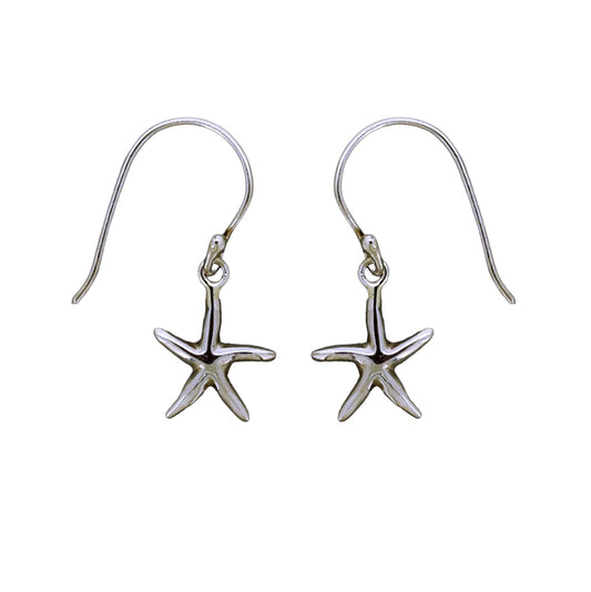 (245S) Starfish Sterling Silver Earrings