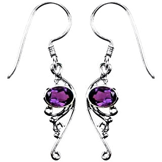 (246KAM) Amethyst Curl Earrings