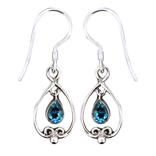 (247NBT) Swiss Blue Topaz Earrings