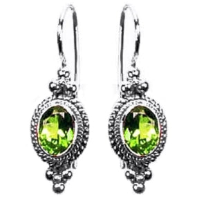 (272FPE) Bauble Framed Peridot Earrings