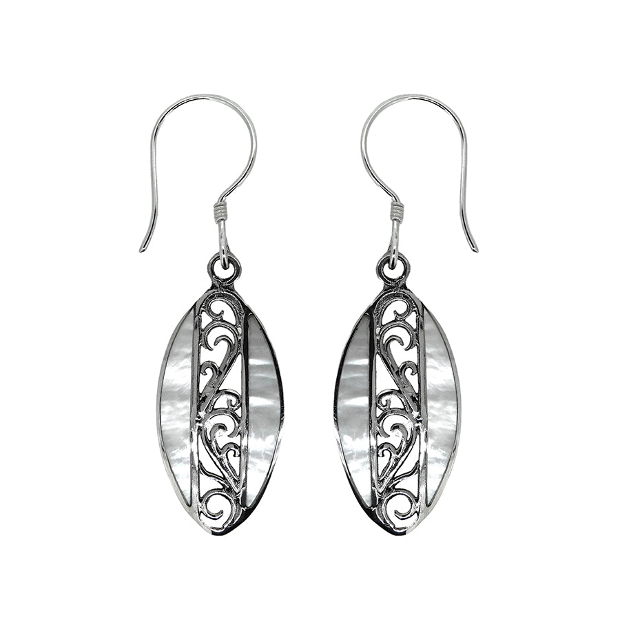 (281SMOP) Mother Of Pearl Silver Earring