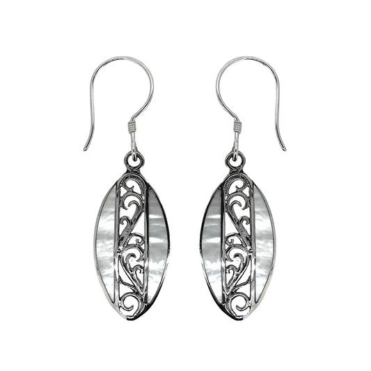 (281SMOP) Mother Of Pearl Silver Earring