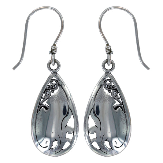 (289W) Silver Drop Earring