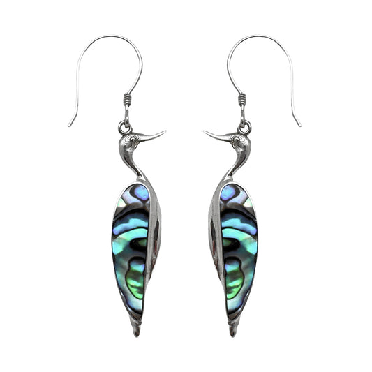 (307BPAUA) Paua Shell Silver Earrings