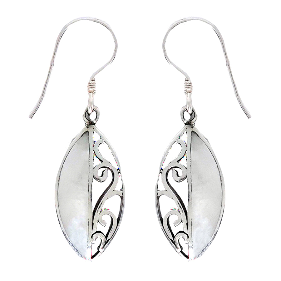 (332AMOP) Mother Of Pearl Silver Earrings (332AMOP)