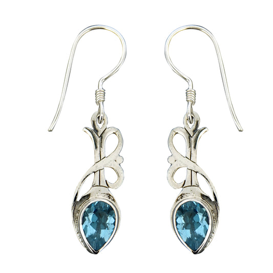 (336BT) Swiss Blue Topaz Earring