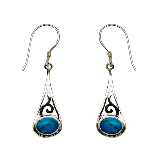 (383ATQ) Turquoise Silver Earrings