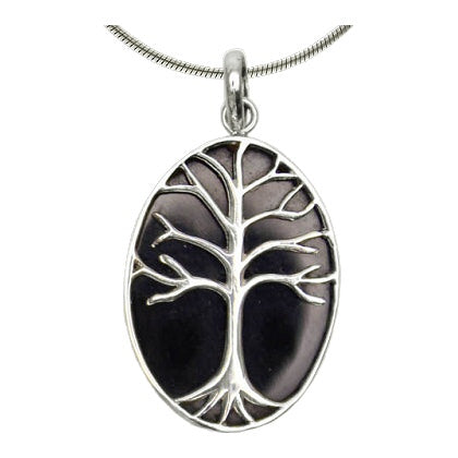 (665CDK) Dark Shell Tree of Life Pendant