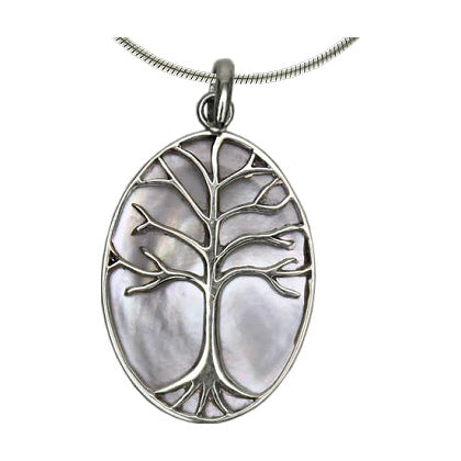 (665CMOP) Mother of Pearl Tree of Life Pendant