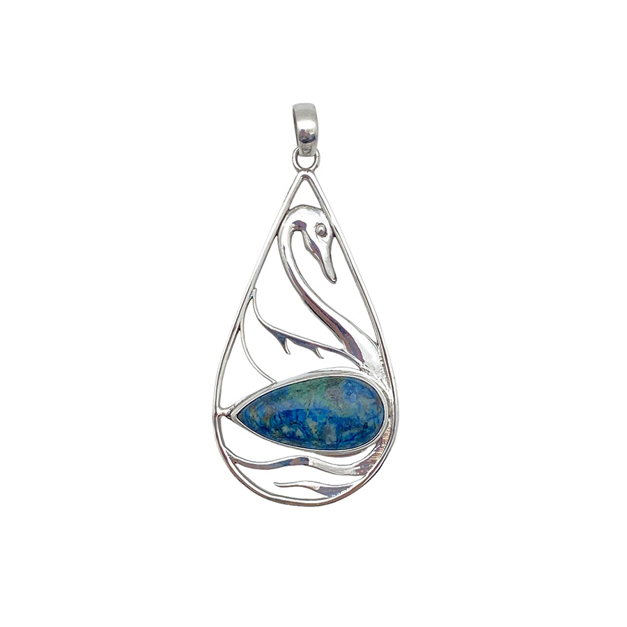 (677EAZ) Azurite Sterling Silver Pendant