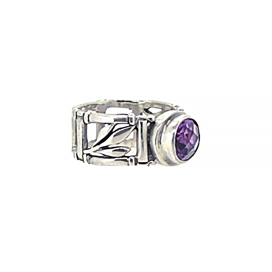 (724CAM) Amethyst Sterling Silver Ring