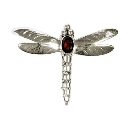 (833BGA) Garnet Dragonfly Pin - Pendant combination